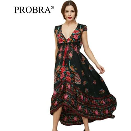 New Chiffon Floral Womens Dress Sleeveless V-Neck Long Dresses Party Elegant Boho Maxi Style Pregnancy Dress Slim Elastic Dress