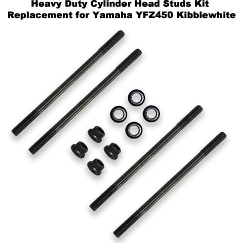 Heavy Duty Cylinder Head Studs Kit Studs Bolts Replacement for Yamaha YFZ450 Kibblewhite