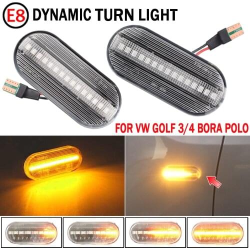 2pcs Signal Lamp Led Side Marker Light Side Indicator 12V Panel Lamp Side Repeater For VW Polo 6N2 1999.10-2001.09