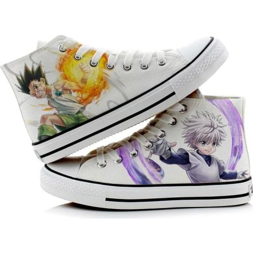 Unisex Anime HUNTER×HUNTER Casual Flats Canvas Shoes Preppy GON FREECSS Plimsolls Duck Shoes Sneakers