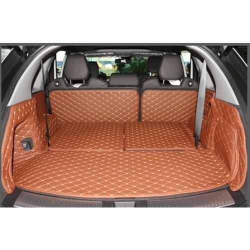 High quality! Special trunk mats for Acura MDX 7 seats 2017-2014 waterproof boot carpets cargo liner for MDX 2016,Free shipping