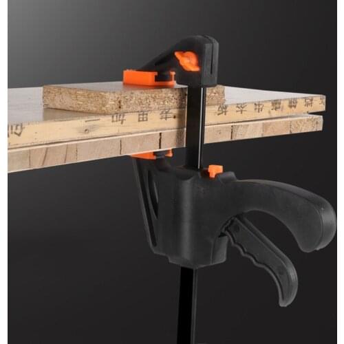WEELEE 4 Inch Woodworking Work Bar F Clamp Clip Set Hard Quick Ratchet Release DIY Carpentry Hand Tool Gadget