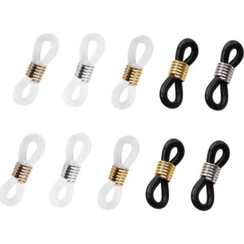 50pcs Ear Hook Eyeglasses Spectacles Chain Glasses Retainer Ends Rope Sunglasses Cord Holder Strap Retainer End Loop Connector