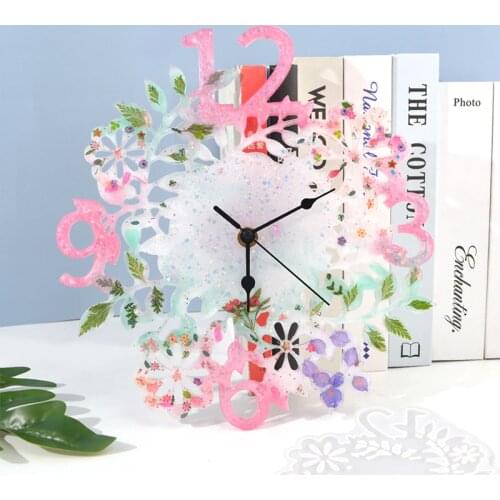 Flower Clock Mirror Silicone Mold For Jewelry Clock Resin Tool Epoxy Resin Molds DIY Accessories UV Resin Epoxy Crystal Crafts