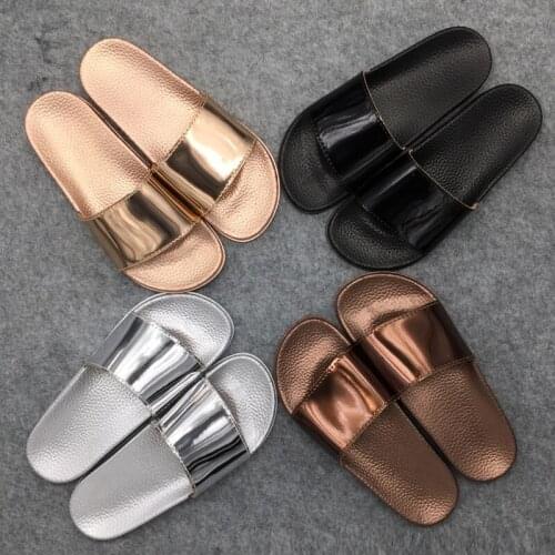 Sooneeya Women Slides 2018 Fashion Slippers Platform Sandals Summer Bling Beach Slides Flip Flops Comfortable Flat Shoes