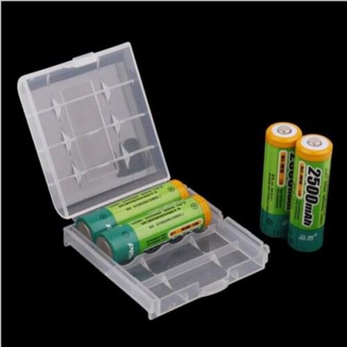 Hard Plastic Transparent Case AA AAA 10440 14500 Battery Storage Box 2A 3A Organizer Box