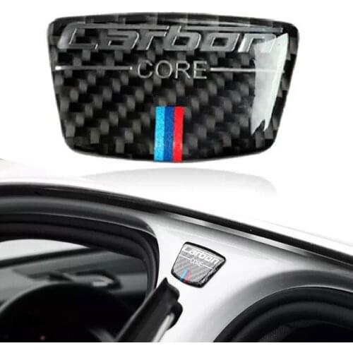 1x Carbon Fiber Emblem Car Stickers B Column Sticker Door Bumper Sticker For BMW E46 E39 E60 E90 F30 F34 1 2 3 5 7 Series x1 x3