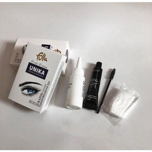 1 Set Eyebrow Dye Kit Eyelashes Cream Professional Natural Plant Color Brow Tint Kit Set Brown Black Eyebrow Gel Easy Dye