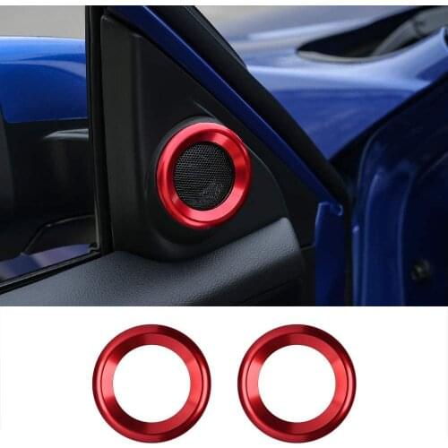 1 Pair Door Audio Speaker Rings A-pillar Loudspeaker Decorations Circle Trims For 2016 2017 2018 2019 10th Gen Honda Civic