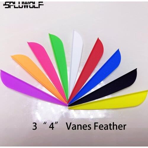 40 PCS Archery Hunting Arrows Accessories Bow and Arrow 3" Rubber Fletching 36PCS 4" Vane Plastic TPU