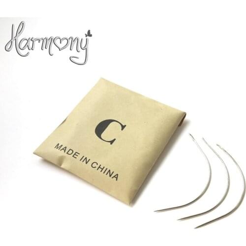 50 PCS 6cm Hair Weaving Needles Curved Sewing Needles 60mm C Shape Weaving Needles Wholesale C Type Needles of Weaving