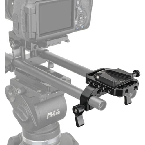 CAMVATE Mini V-Lock Female Quick Release Adapter With 15mm Rod Clamp & 1/4" Mounting Points For DSLR Camera Battery Mounting New