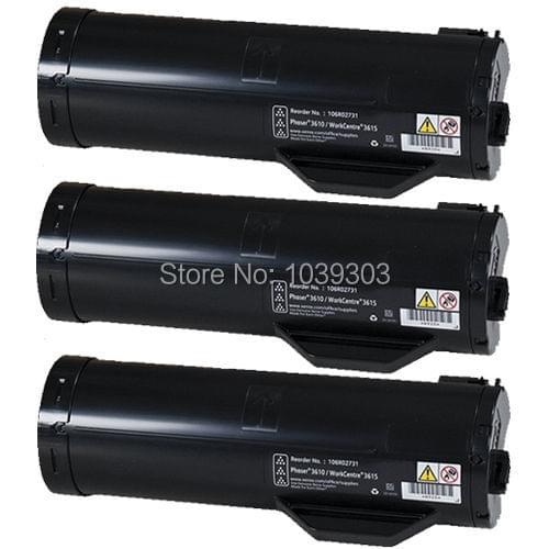 3x Black Toner Compatible for Xerox Phaser 3610 WorkCentre 3615 106R02731 25,300 pages