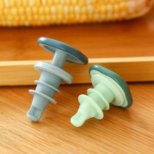 Household Silicone Wine Stopper Sealed Fresh-keeping Wine Bottle Cap Kitchen Beer Champagne Proof Dust Flavor Tools