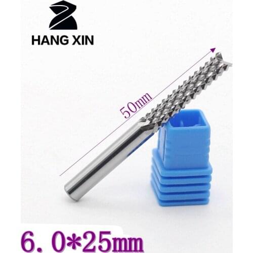 PCB milling cutter 6.0mm 1PCS fish tail milling cutter corn milling cutter tungsten carbide mini end mill CNC engraving machine