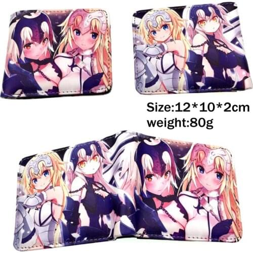 Anime Fate/Grand Alter Pu Short Wallet Bifold Card Holder Layers Purse Student Colour Leather Cosplay Handbag Men Women Moneybag