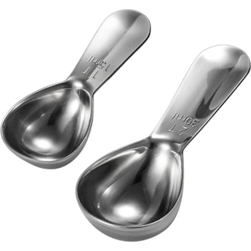 Measuring Cups And Measuring Spoon Scoop Stainless Steel Handle Kitchen Measuring Tool for Kitchen Coffee Spoon Tools