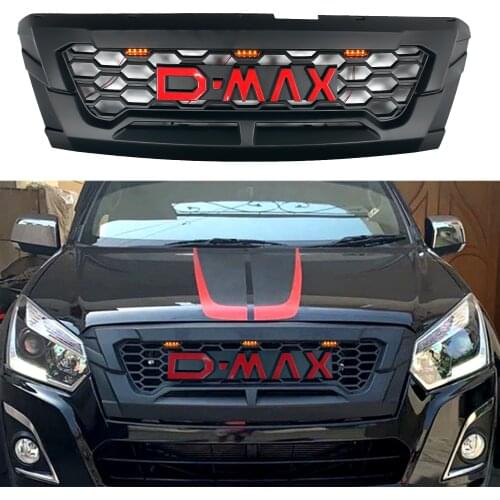 Modified For D MAX Racing Grill For D-MAX DMAX 2016 2017 2018 2019 Front Racing Grills Grille For Trims Front Bumper Grilles