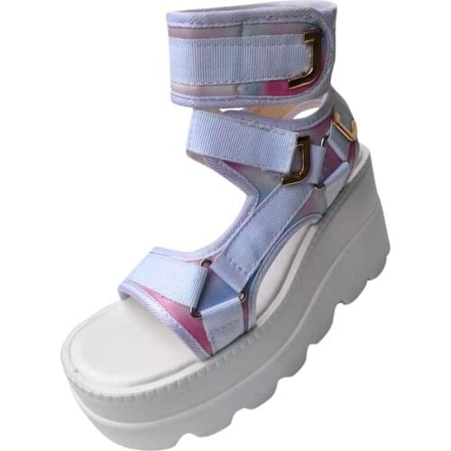 Fashion Plus Size Platform Sandals With Platform Heightening Casual Wedge Heels Rome Platform Sandals Босоножки Женские 2021