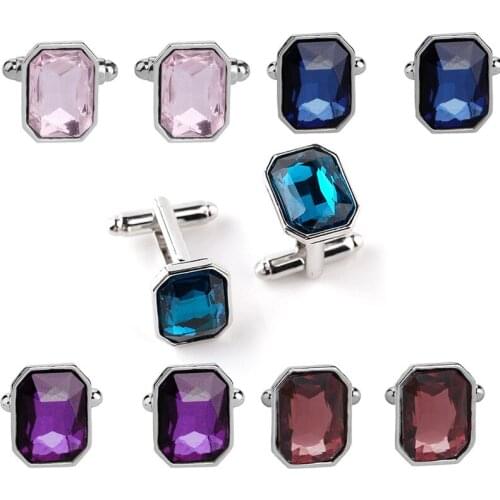 New Fashion Zircon French Cufflinks For Women Shirt Cuff Links Mens Jewelry Metal Cufflinks For Wedding Party Sleeve Cufflinks