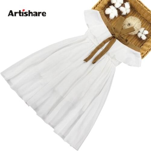Dress For Girls 6 8 10 12 14 Years Kids Party Dress Teenage White Beach Dresses Children Newest Kids Clothes Girls Summer 2019