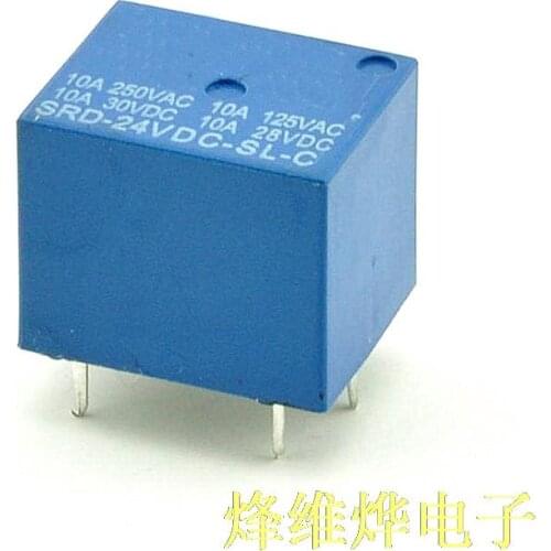 Free shipping relay 24V T73 SRD-24VDC-SL-C 5 foot ( 5 )