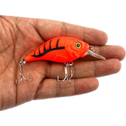 1pc 3D fishing bait 6 color 11.35g-0.39oz/3.1"-7.87cm HENGJIA Brand Fishing lure 6# Hook Diving Depth 1.2m-2.7m fishing tackle