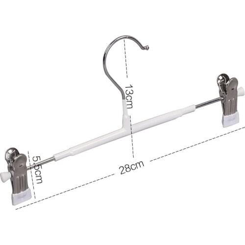 Sainwin 10pcs/lot 28cm Metal Trousers Rack Non-slip Thick Plastic Hanger