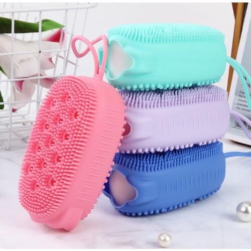Creative Silicone Bubble Bath Brush Double-Sided Massage Scalp Backrubbing Bath Massage Brush Skin Clean Shower Brushes