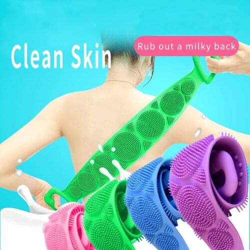 Silicone Brush Bath Cleaning Massage Shower Towels Rubbing Back Mud Peeling Body Brushes Bathroom Use Skin Clean Tools