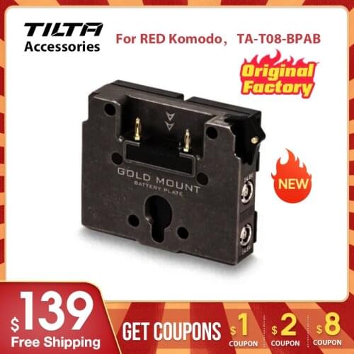TILTA Dual Canon BP to Gold Mount Adapter Battery Plate for RED Komodo TA-T08-BPAB TA-T08-BPAB-B