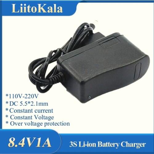 LiitoKala Bicycle Light Battery Power Charger 8.4V 1A Bicycle Light Charging Adapter for HeadLight T6 Bike Front Light LED