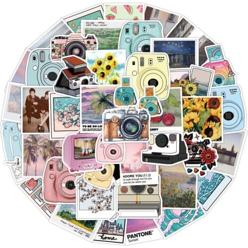 10/30/50Pcs Cartoon Camera Scenery Graffiti Stickers Waterproof Motorcycle Bicycle Helmet Motor Laptop Joke Kid Classic Toy Gift