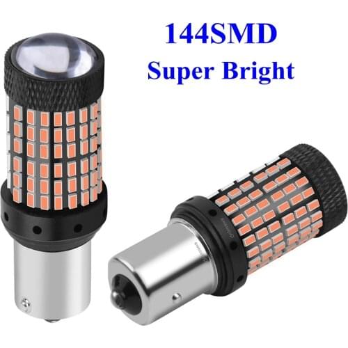 2PCS 1156 BA15S P21W 7506 Super Bright 1600lm LED Car Reverse Light Tail Brake Lamp Auto Daytime Running Light Rear Parking Bulb