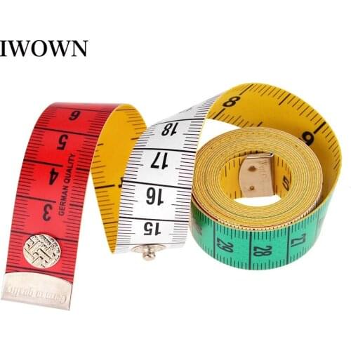 3/1pcs Double Scale Button Measuring Tape 1.5M/60inch Sewing Tailor Waist Bust Measure Mini Soft Sewing Ruler Sewing Accessories