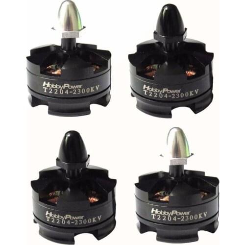 4pcs Hobbypower T2204 2300KV Brushless Motor for Mini Racing QAV210 QAV250 ZMR250 Quadcopter Drone