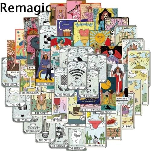 50pcs Tarot Cards Cartoon Children Stickers Skateboard Guitar Suitcase Girls Waterproof scrapbooking Sticker Kids Graffiti Toys
