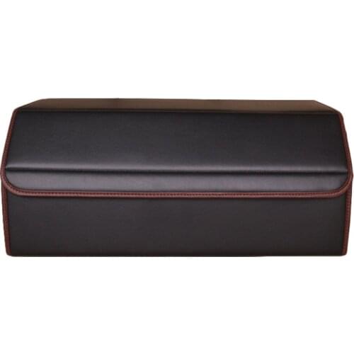 65cm Large Car Storage Box PU Leather Trunk Car Organizer Box Folding Auto Storage Bag Automotive Goods Accessories