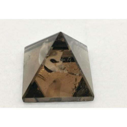 AAA +++++ Natural Smoky Quartz Pyramid Tea Crystal Quartz Pyramid Ore Gems stone Energy stone Crystal Healing 3-8CM