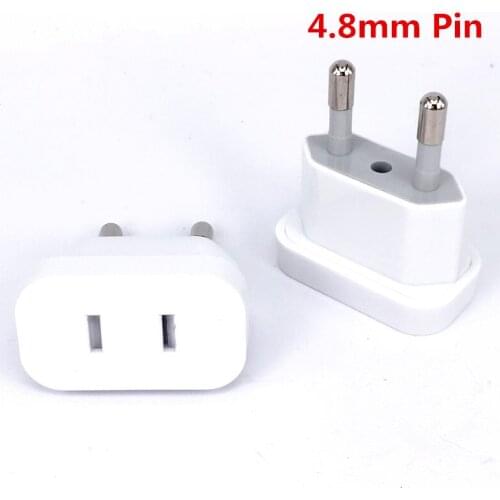 4.8mm USA to the EU conversion plug Adaptor With Security door AC Power Adapter Mobile Phone Travel Wall Charge Power Adapter