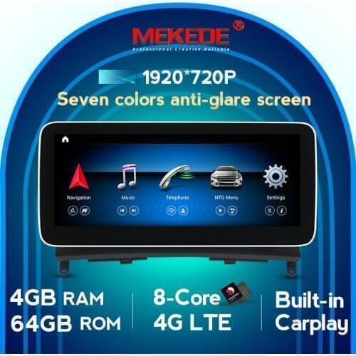 Qualcomm 8Core 4+64G Android 10.0 Car DVD GPS Player For Mercedes Benz C Class W204 C180 C200 C220 C300 2008 2009 2010 NTG 4.0