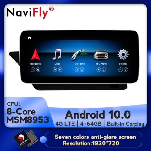 NaviFly Android 10.0 Car dvd radio multimedia Player GPS navigation for Mercedes Benz E class C207 W207 A207 NTG 4.5 10.25