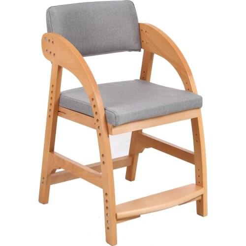 Solid Wood Childrens Chair Dining Chair Writing Desk And Chair Lifting Multi-function Correcting Sitting Posture Student Chair