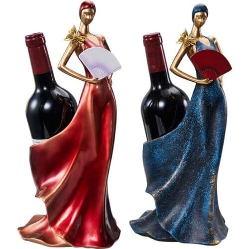 Home Decoration European Offices Modern Beauty Wine Rack Display Furniture Ornament Red Wine