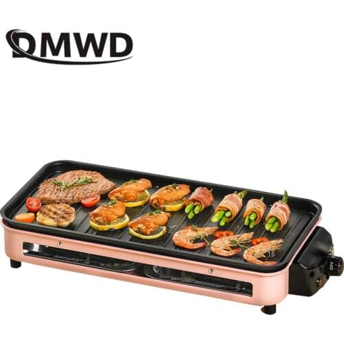 DMWD 1500W Barbecue Oven Household Electric Grill 220V Smokeless Indoor DIY Kebab BBQ Grill Non-stick Cookware