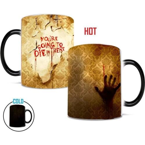 New 1Pcs 350mL The Walking Dead Mug Color Changing Heat Sensitive Ceramic Coffee Milk Tea Magic Cup Birthday Gifts for Friends