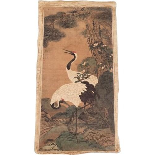 Chinese early collection of old pictures (double crane) picture family collection