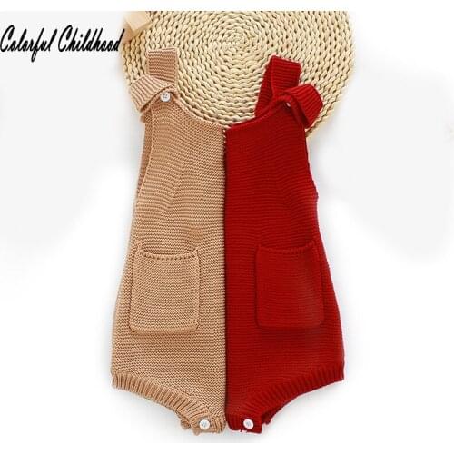 Newborn Infant Jumpsuit baby boy/girls Rompers Spring Autumn knited overalls toddler kids pajamas children clothes 0-24m