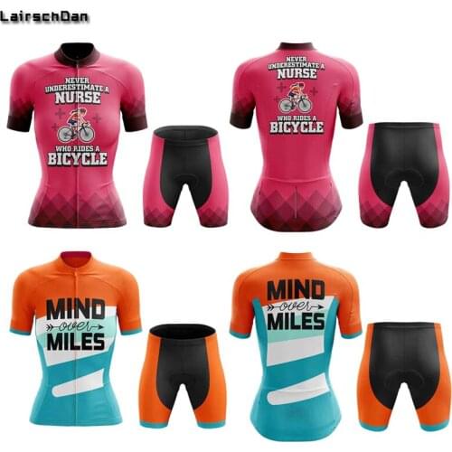 LairschDan Cycling Jersey Set Womens Pro Team Road Bike Clothing Female Mtb Ropa Ciclismo Girl Cycle Clothes Bike Gel Shorts Kit