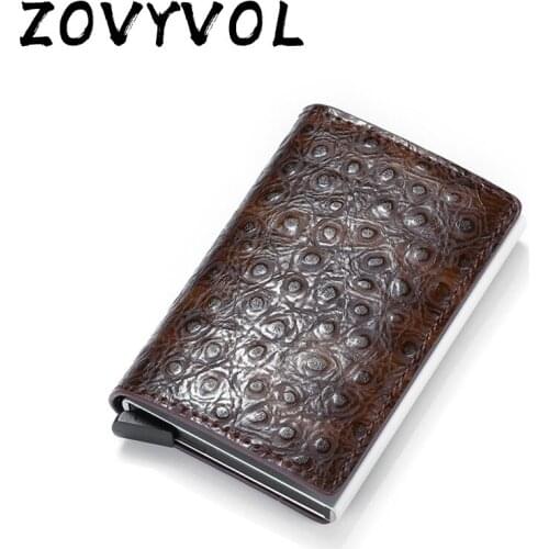 ZOVYVOL Thin Slim Men Wallets Rfid Smart Wallet Credit Card Holder Metal Pass secret pop up minimalist wallet small black purse